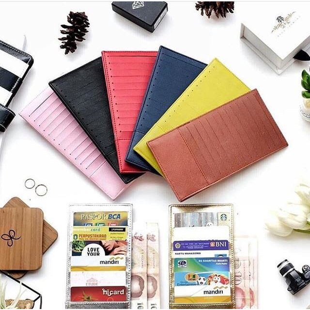 

READY Card Holder 24 Slot + Slot for Money - Maroon TERBARU