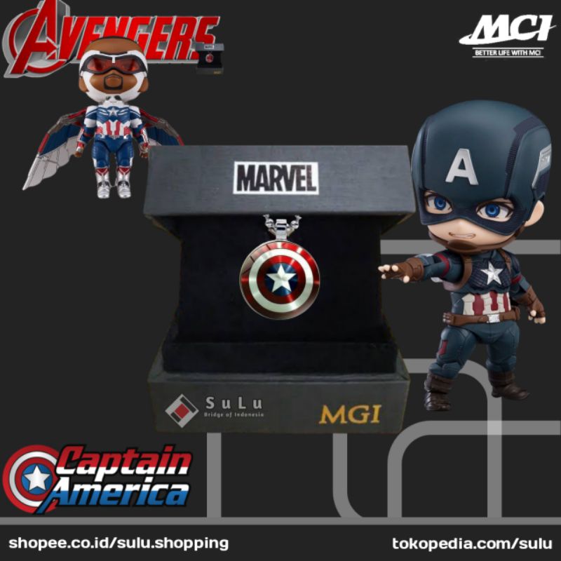 Kalung Kesehatan MCI Pendant MARVEL Edisi Captain America