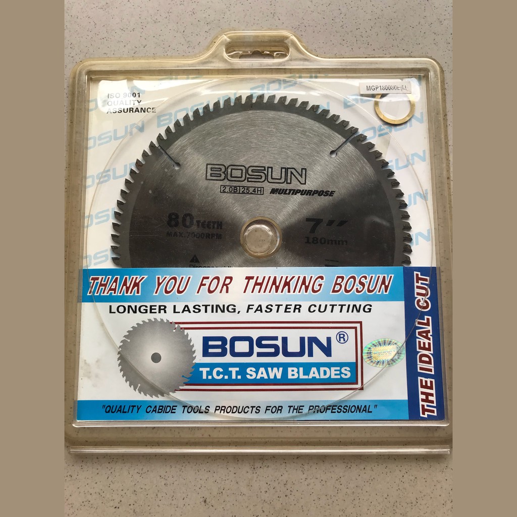 Bosun Circular Saw Blade For Aluminium Cutting 7 inch x 80 T