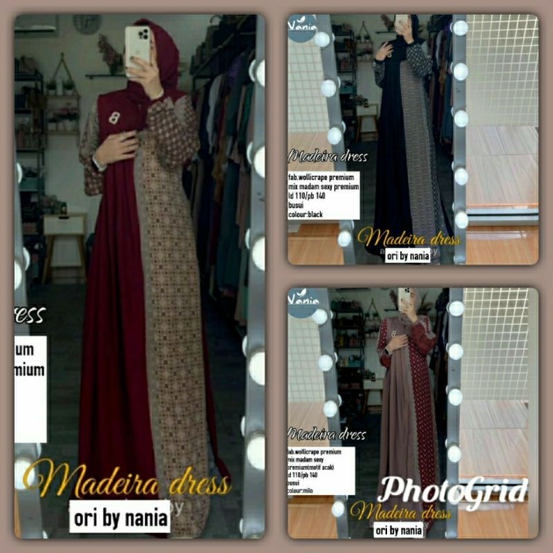 madeira dress by nania gamis amore by ruby ori murah