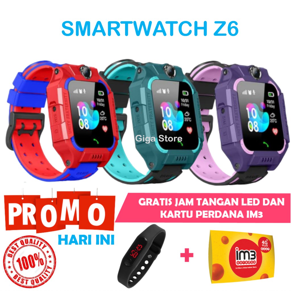 Jam Tangan Anak Smart Watch Phone Smartwatch Kids Imoo Z6 imo IP SOS