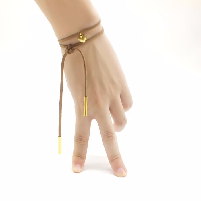 Gelang Tali Aksesoris Wanita hati alloy Hitam Murah