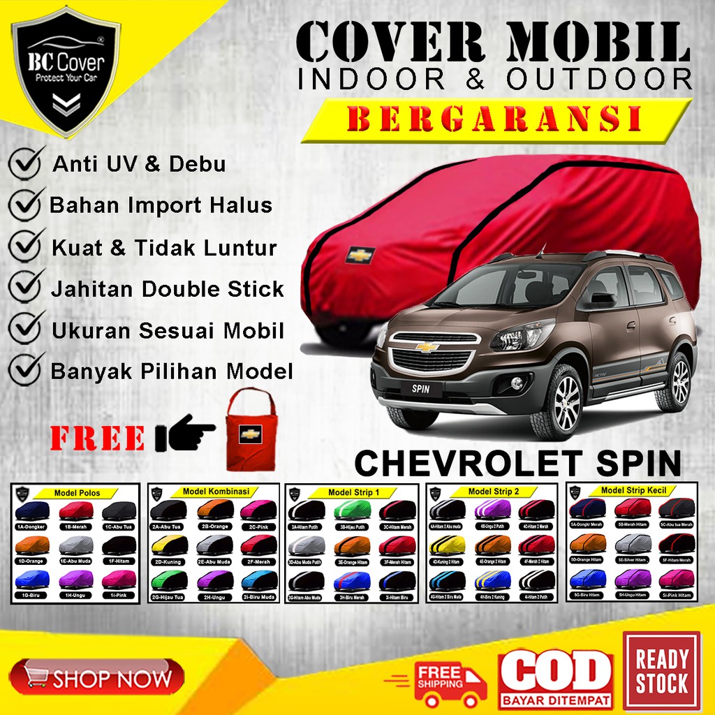 Cover Mobil Chevrolet Spin / Sarung Mobil Spin Selimut Penutup Pelindung Jas Mantol Kerudung Tutup Mantel Chevrolet Spin Outdoor