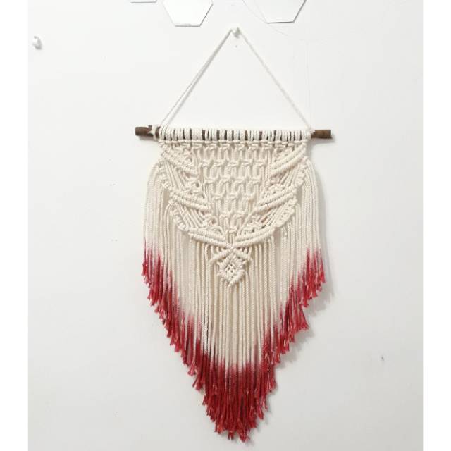 

Macrame wall hanging dekorasi dinding jumbo tirai rainbow hiasan dinding minimalis aesthetic pajangan ruang tamu | Kokkino | Macrame pilea by Ogenovy
