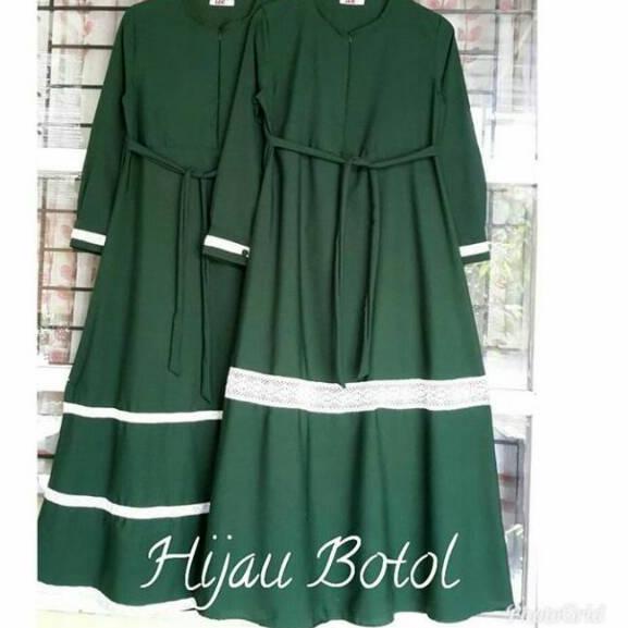 Bagus Banget.. GAMIS Renda 1 & Renda 3 °HIJAU BOTOL°