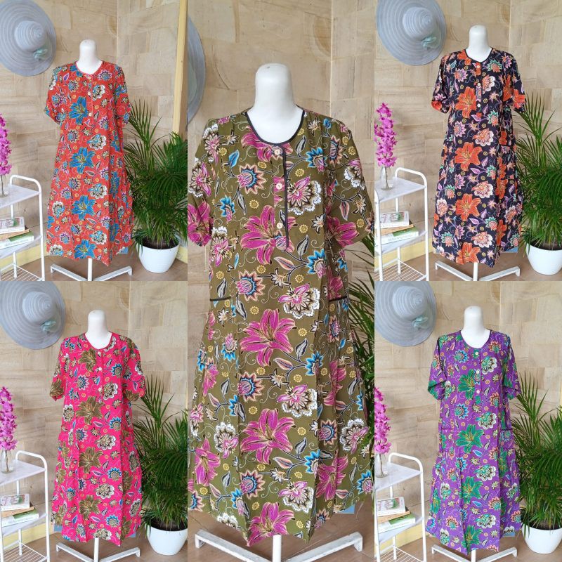 Daster Kencana Ungu Label Biru | Daster Busui | Daster Premium KU | Daster Solo