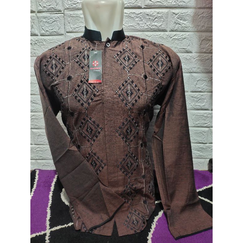 BAJU KOKO TANGAN PANJANG WARNA MOTIF DAN WARNA RANDOM