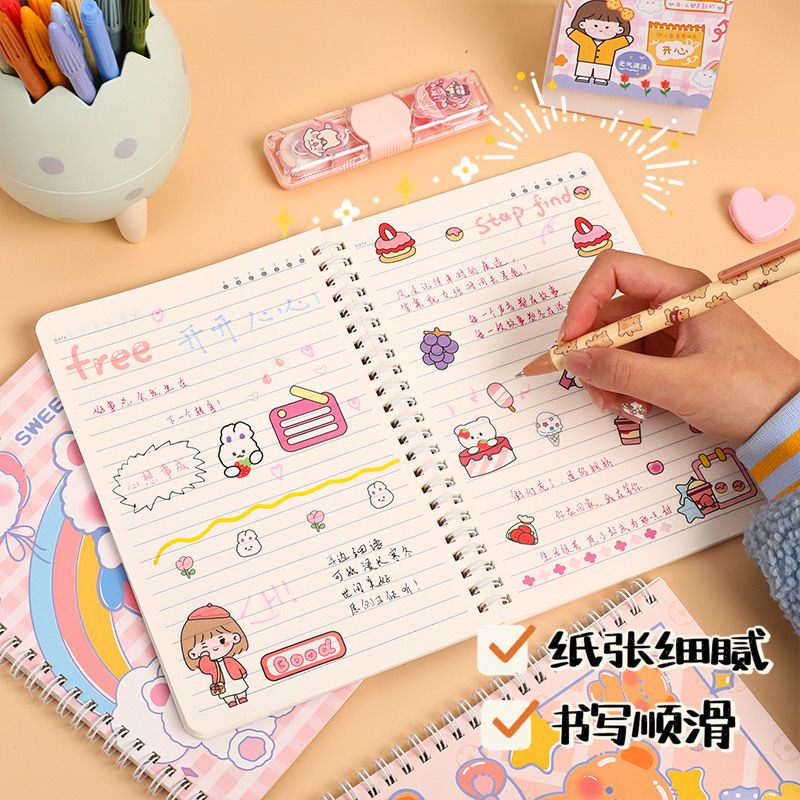 PAOPAO Buku Notes Lucu Unik Ring Spiral A5 Premium Design Cute