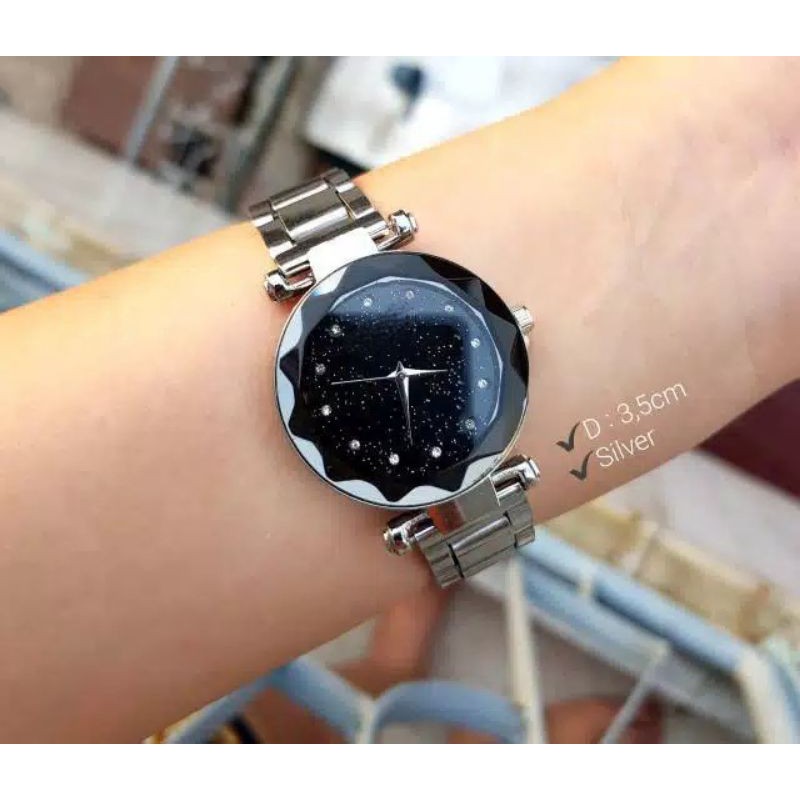 Jam Tangan Wanita Analog Diyoor Belimbing Rantai Mata Kecil Strap Rantai