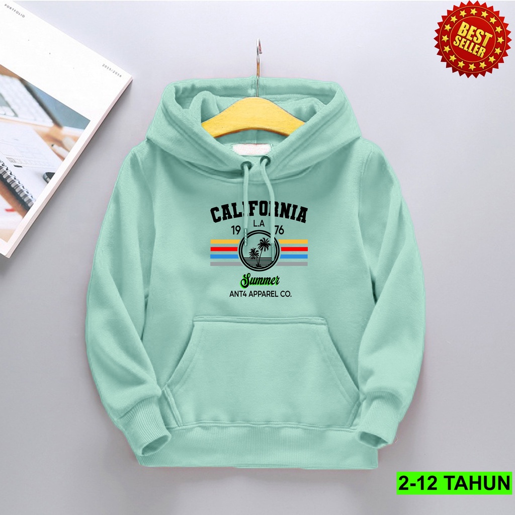 Hoodie CALIFORNIA TERBARU  Anak Perempuan Laki Laki  / Hodie BEST SELLER Anak Usia 2 3 4 5 6 7 8 9 10 11 12 Tahun / Jaket CALIFORNIA Anak / Sweater Distro Bisa Cod