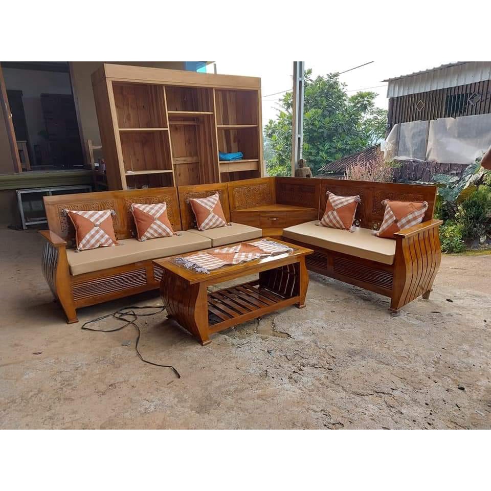 Kursi Tamu Sudut Pojok Minimalis Gentong