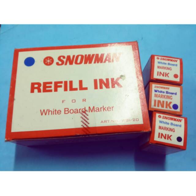 

REFILL REFIL ISI ULANG TINTA SPIDOL PAPAN TULIS WHITEBOARD WHITE BOARD SNOWMAN
