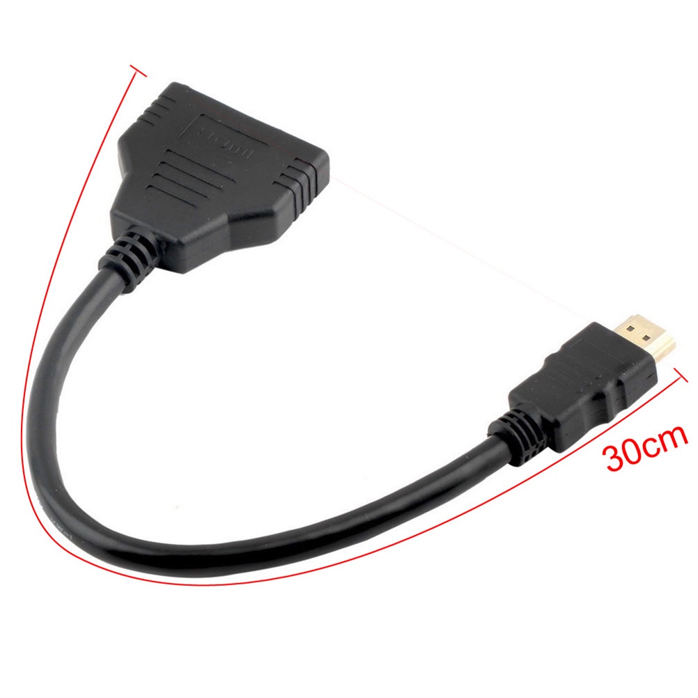 {LUCKID}1080P HDMI Port Male to 2Female 1 In 2 Out Splitter Cable Adapter Converter Home