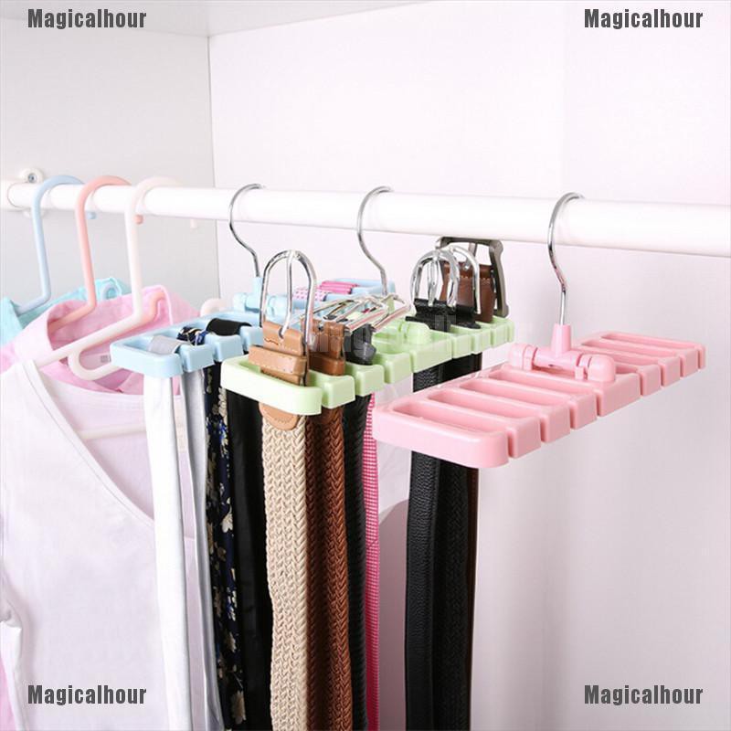 Magicalhour Closet Storage Rack Tie Belt Scarf Organizer Space Saver Rotating Hanger Holder Shopee Indonesia