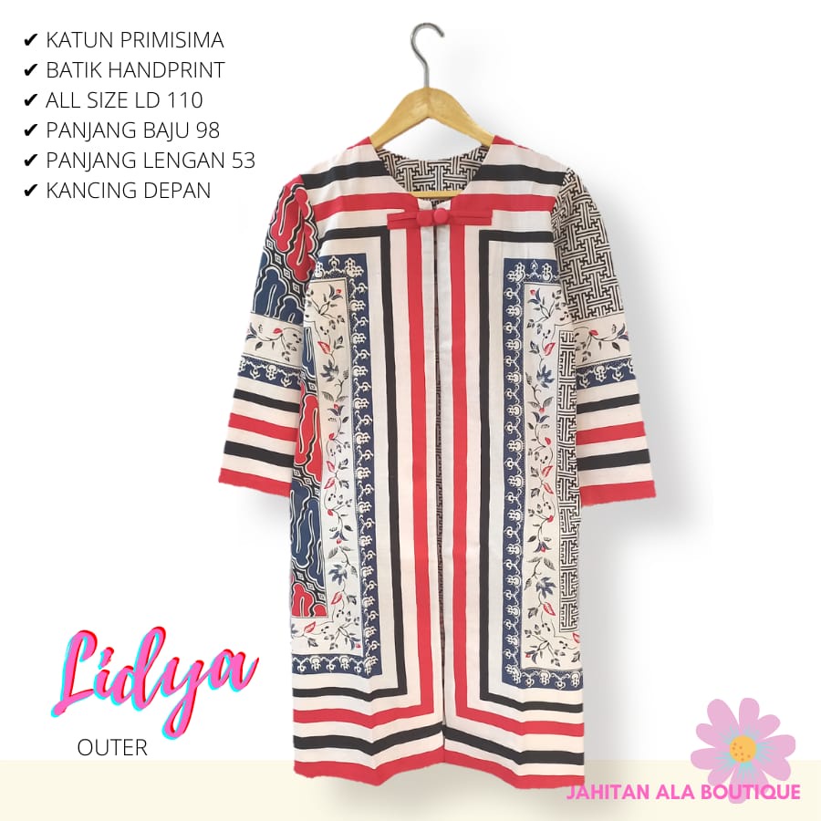 Outer lydia vest atasan kerja batik solo