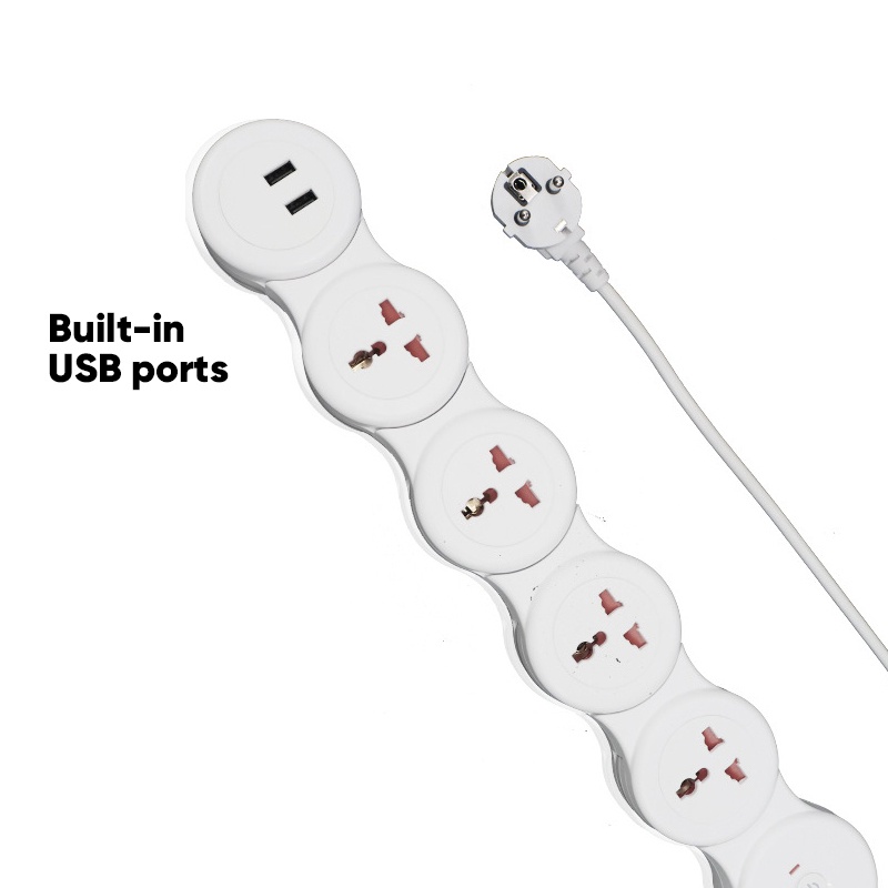 Bepop Stop Kontak Colokan Listrik Smart Power Strip 2 USB Port