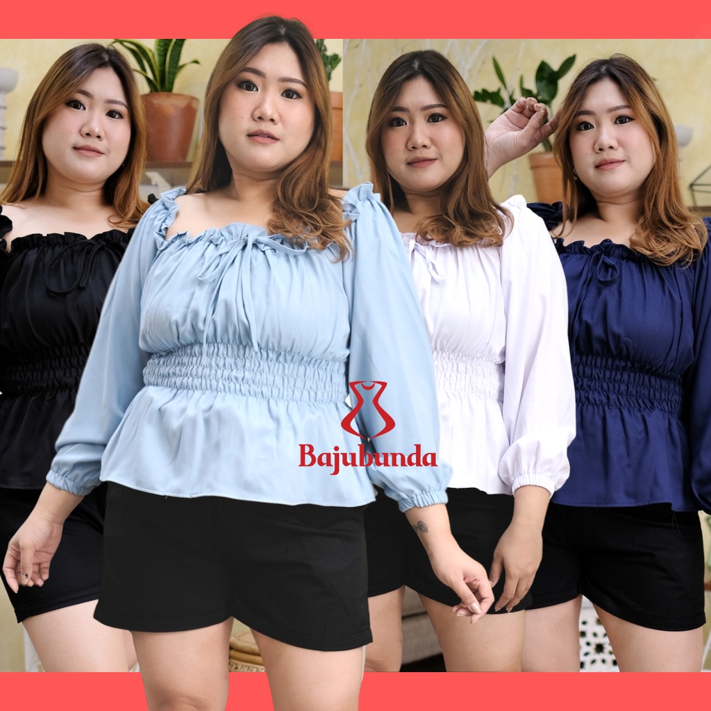 LD 120 Atasan Wanita Jumbo Blouse Jumbo Blus Big Size Wanita NATALIA TOP