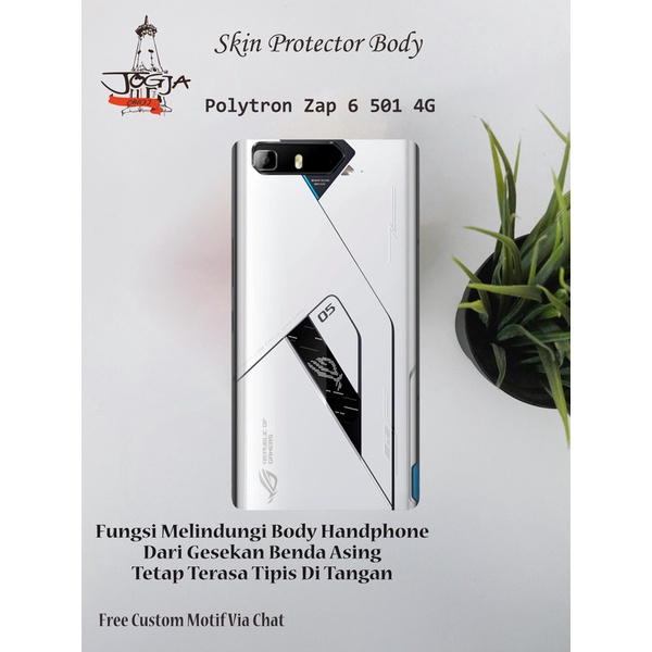 Dapat 2pcs Garskin HP Polytron Zap 6 501 4G motif rog - Free Custom Motif