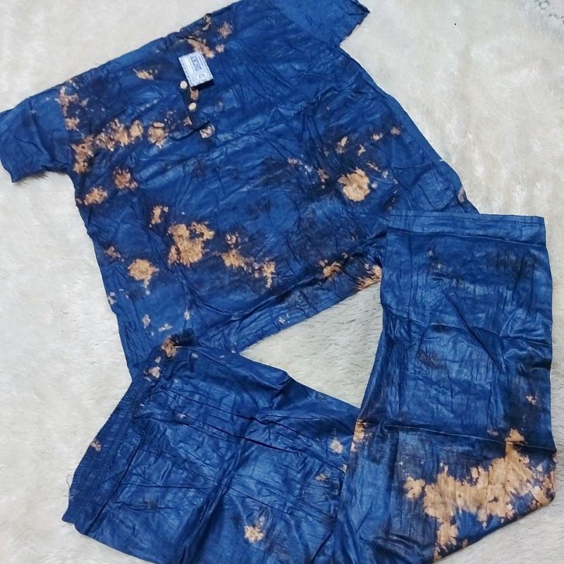 ONE SET PIYAMA CP TIEDYE WANITA / SET PAJAMAS TIE DYE CELANA PANJANG (etalase1)-Motif 21
