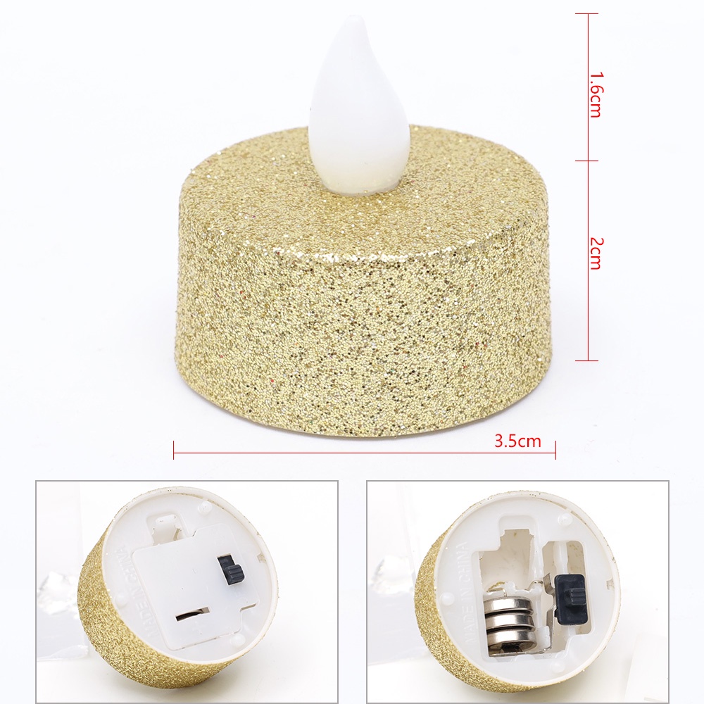 Lampu Lilin LED Tanpa Api Tenaga Baterai Untuk Dekorasi Pesta Pernikahan