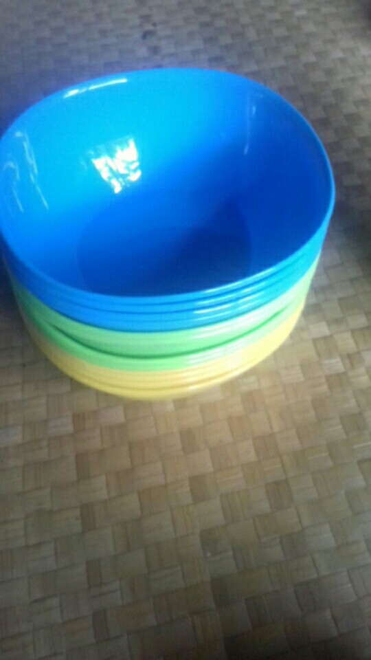 12pcs Mangkok Happy L Besar 16,5cm Kobokan Sayur Sebaguna