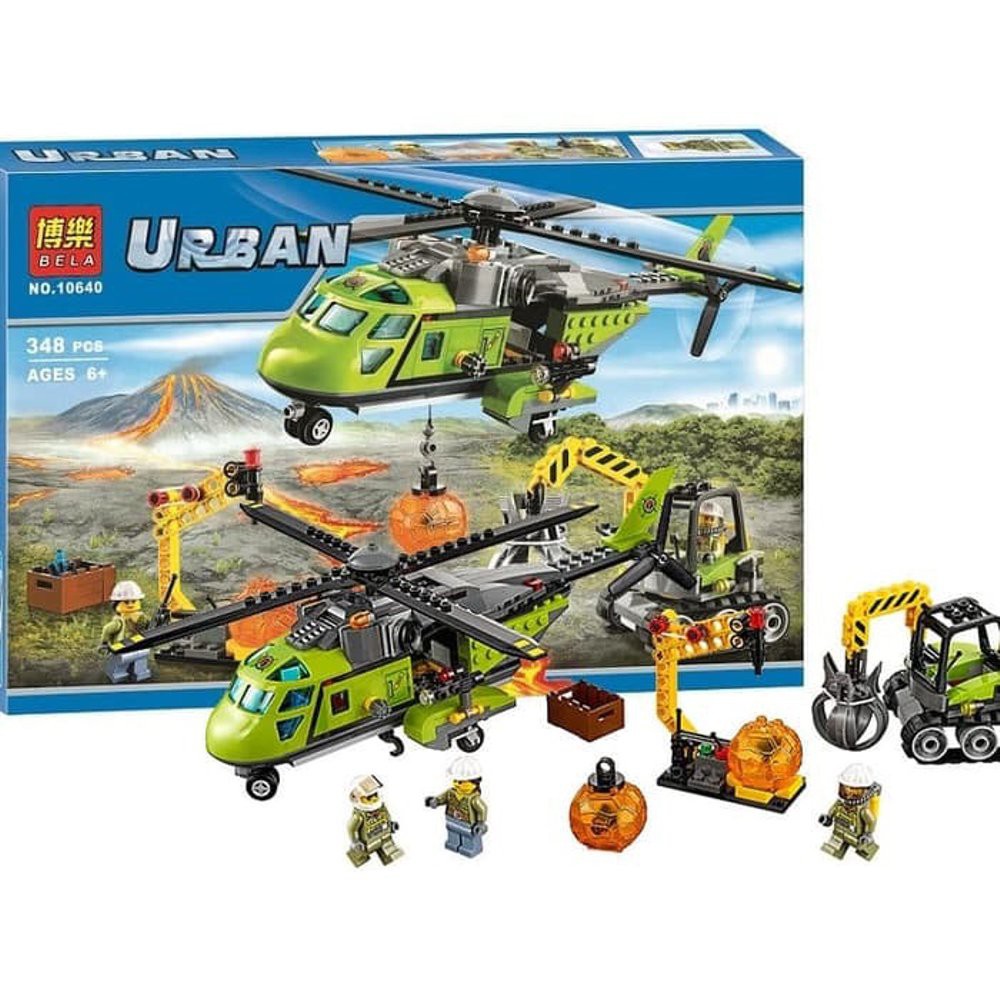 lego Urban artic Volcano Supply Helicopter Bela10640 Berkualitas
