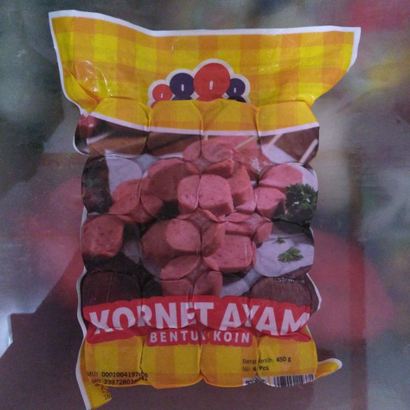 

Kornet Ayam 450 gram isi 40 pcs 8888 Bentuk Koin Daging Ayam Olahan Enak Murah