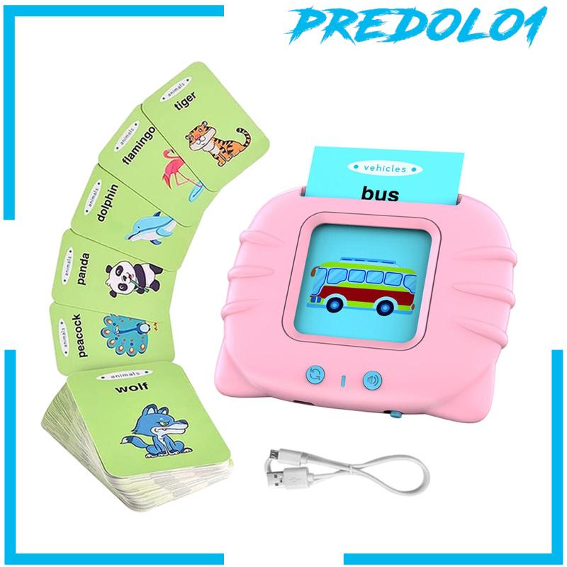 [PREDOLO1] 224Pcs Flash Cards Education Machine Sight Words Talking Toys for Age 2-6