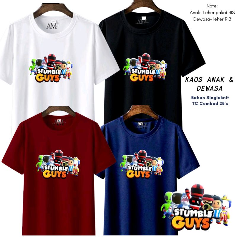 Kaos STUMBLEGUYS Anak 1-12 tahun - Remaja - Dewasa Jumbo 7stumble