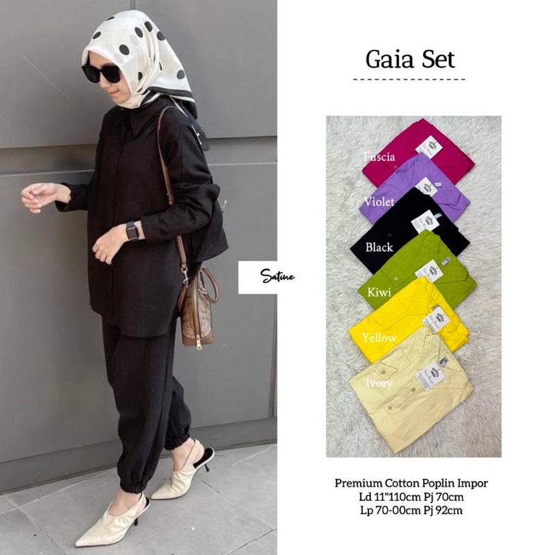 GAIA SET by Satine /Fashion wanita /baju lebaran 2022