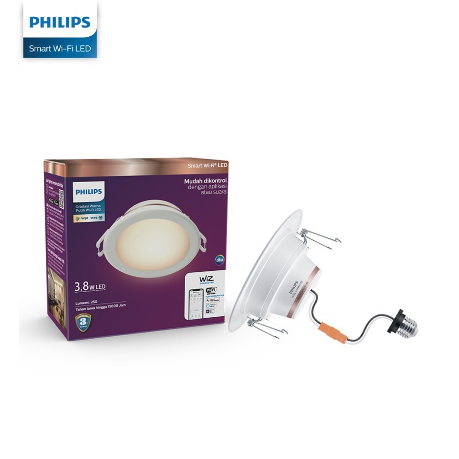 Philips Smart Wifi LED Downlight 17W Cahaya Putih + Kuning