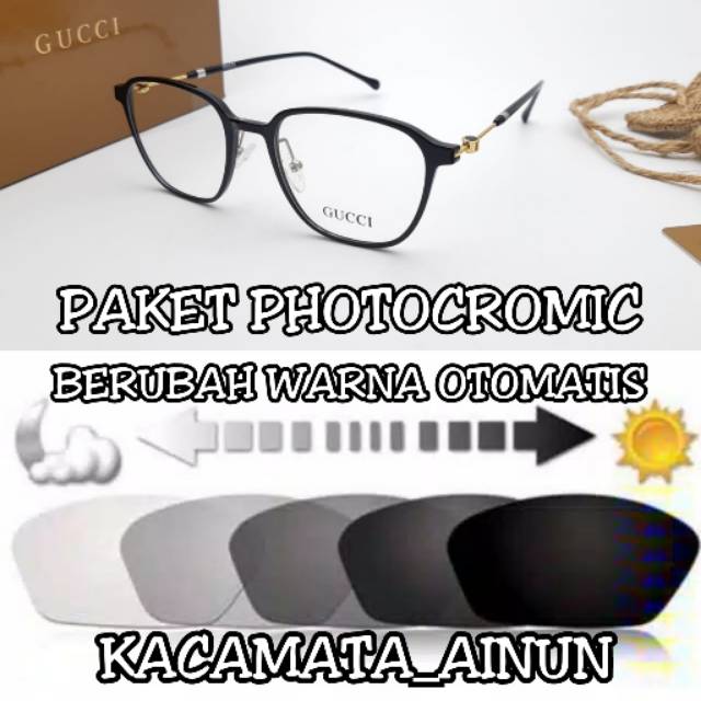 FRAME KACAMATA KOREA OUVAL TRENDY | PAKET FRAME + LENSA PHOTOCROMIC | UNISEX Termurah