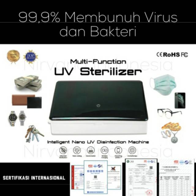 UV Sterilizer anti virus corona untuk masker,Hp, Uang