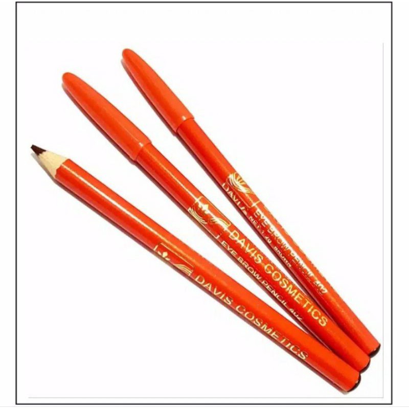 Pensil Alis Davis Warna coklat - batang orange