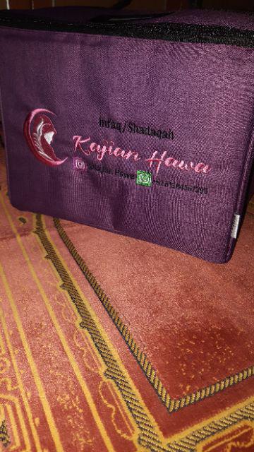 Qhijab - Kotak Infaq Original Kilip+ Bahan Canvas Uk.30x20x23cm. Termurah!! Original!!!