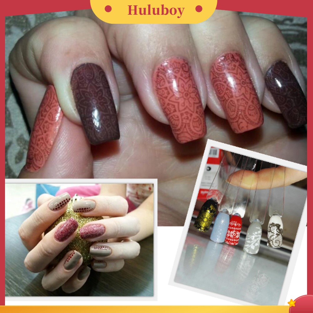 Huluboy Huluboy♡ Plat Stempel Cetakan Kuteks Nail Art Manicure Untuk Wanita