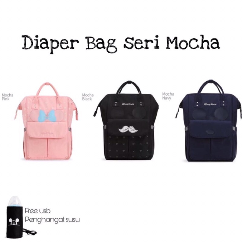 Disney Diaper Bag seri Mocha