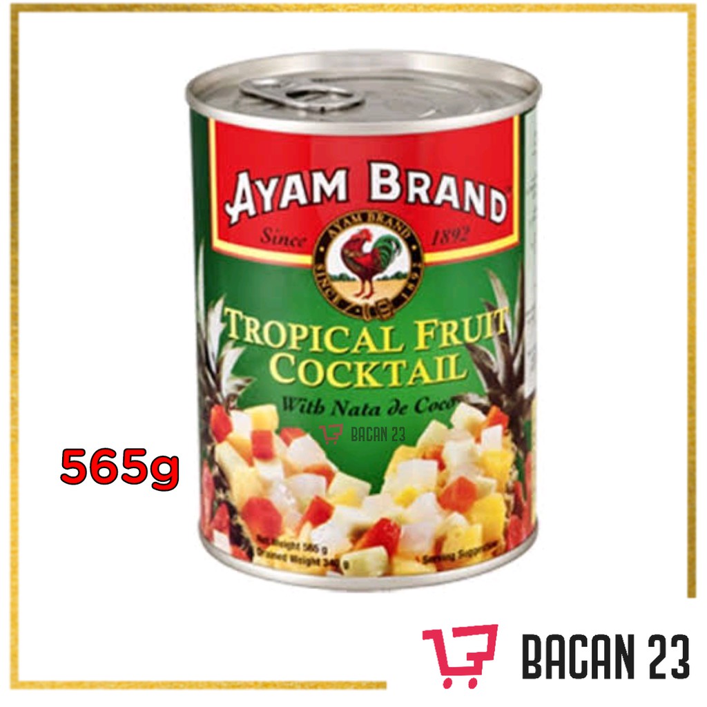 

Ayam Brand Tropical fruit Cocktail 565gr / Buah Campuran / Bacan 23 - Bacan23