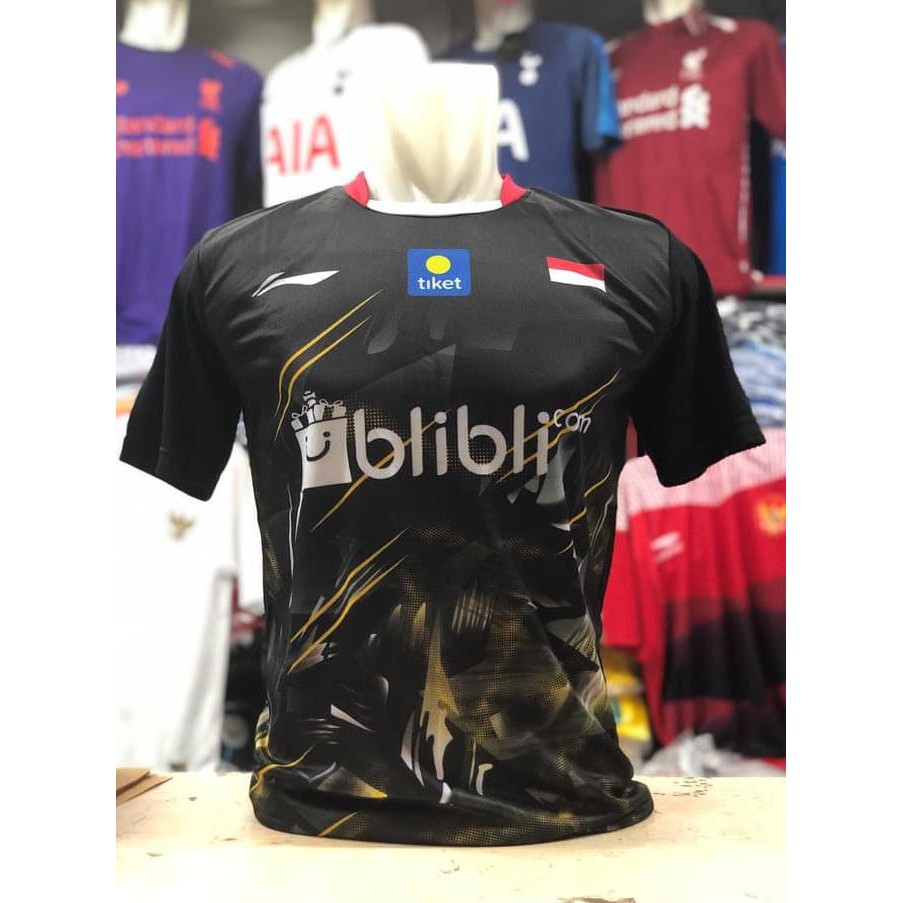 PR00M000 Baju BADMINTON / BULUTANGKIS LINING L.139 (Black BliBli) Murah