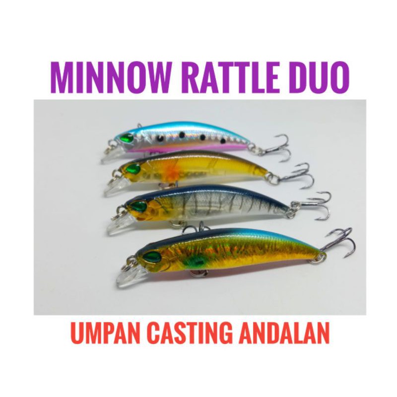 Umpan Minnow Lebih Hot Rattle Duo Riyuki Pancing lure umpan