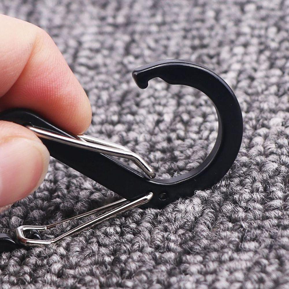 Lanfy Carabiner Berbentuk S Warna Acak Hiking Outdoor Tools Gesper Pengaman Serbaguna Aluminium Alloy Penguncian Cincin