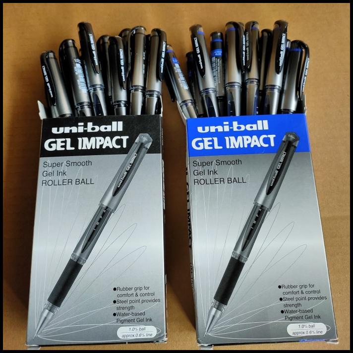 

Pulpen Uni Ball Gel Impact Um-153S Black/Blue.1Dus Isi 12Batang/1Lusin