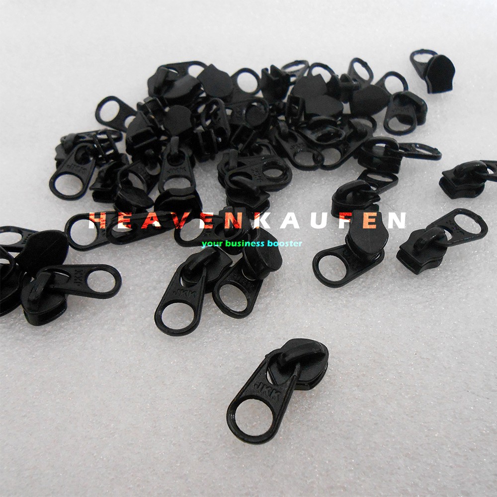 Kepala Resleting / Kepala Zipper Terbalik Reverse Balik No 5 JKK Hitam Murah Ecer Grosir Kode B