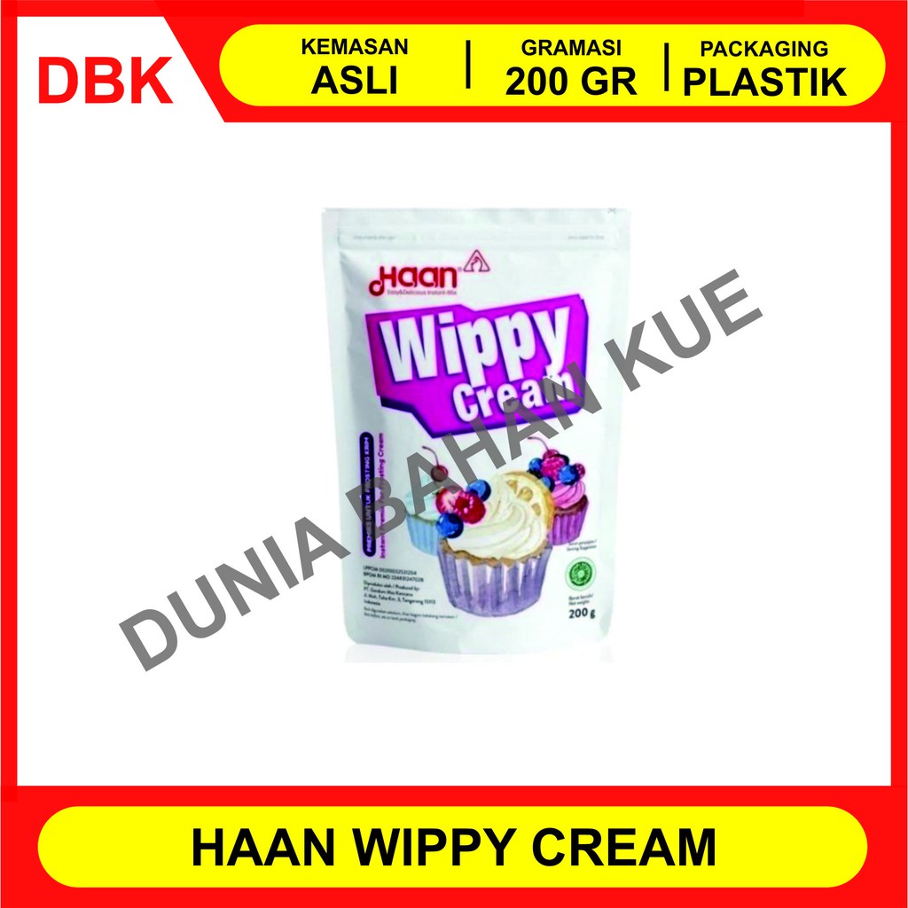 

HAAN WIPPY CREAM POUCH 200 GR / WHIPPING CREAM / WHIPPED CREAM INSTAN