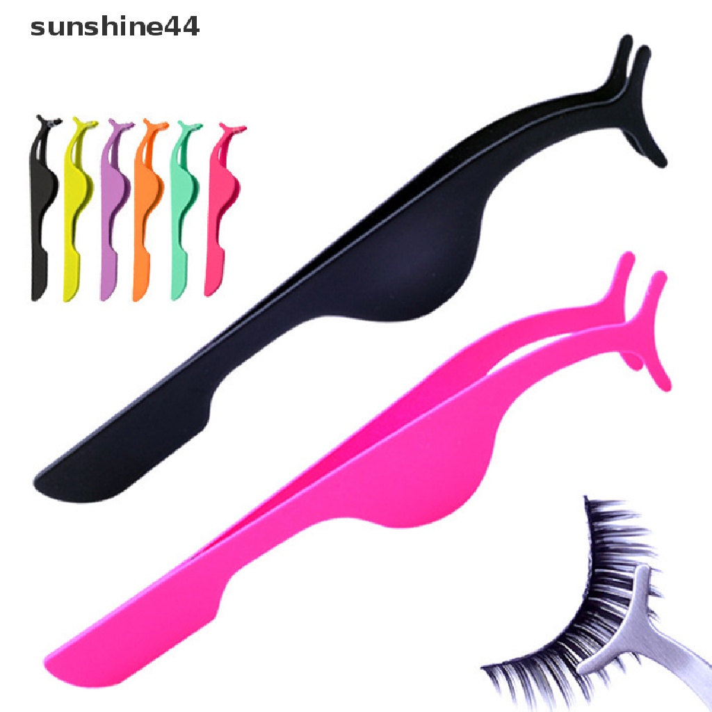 Sunshine Pinset Stainless Steel Alat Bantu Pasang Bulu Mata Palsu / Alis Profesional