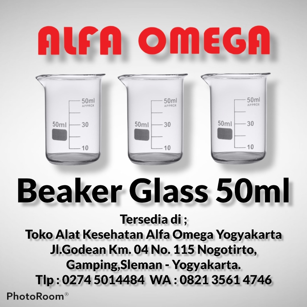 Beaker Glass 50ml Herma