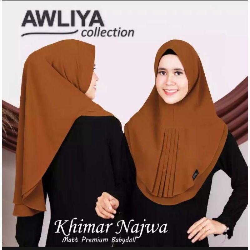 khimar awliya terbaru Khimar Najwa hijab ceruty baby dol premium
