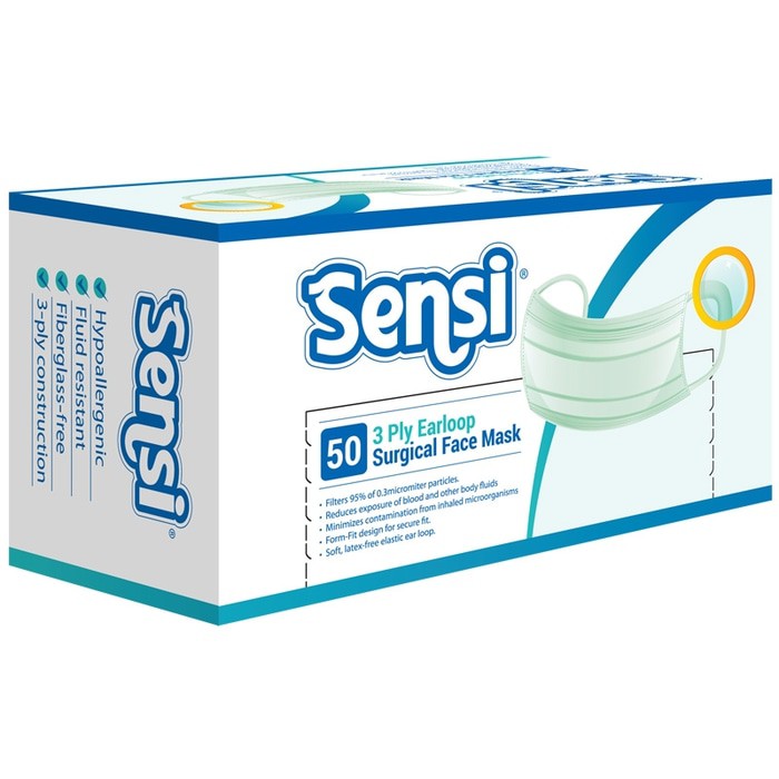 Sensi Masker 3 Ply Earloop Masker Biasa