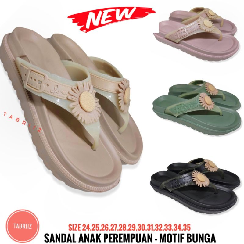 BARU Sandal Anak Perempuan Sandal anak cewek lucu Sandal Anak Wanita - Model Selop Slop Tali 2