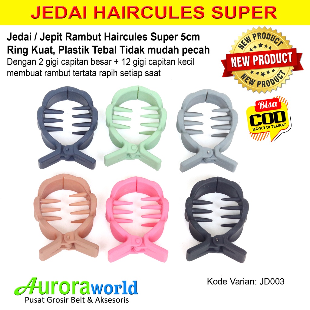 Jedai Haircules Jepit Rambut Haircules Super 6cm Bahan Tebal dan Kuat